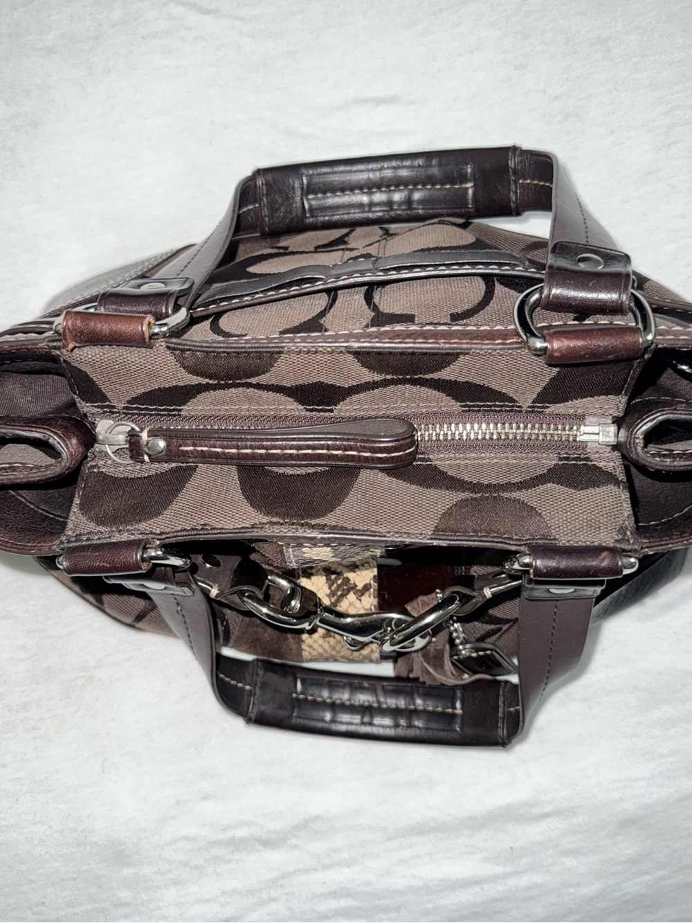 Coach Hamptons Python Handbag - Picture 5 of 8